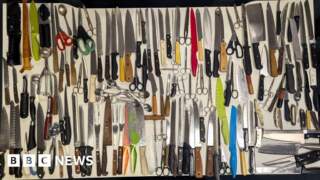 Ice cream scoops and spoons discarded in Skipton knife bin