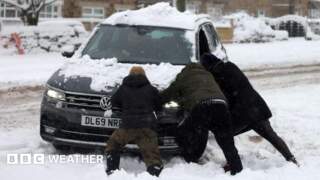 UK Weather: Snow and ice hits with warnings of travel disruption