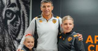 Young Hull City fans with incurable sight loss condition spend memorable day with heroes