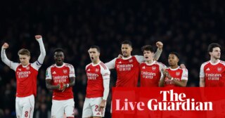 Arsenal 1-1 Crystal Palace (8-7 on pens): Carabao Cup quarter-final – as it happened | Carabao Cup