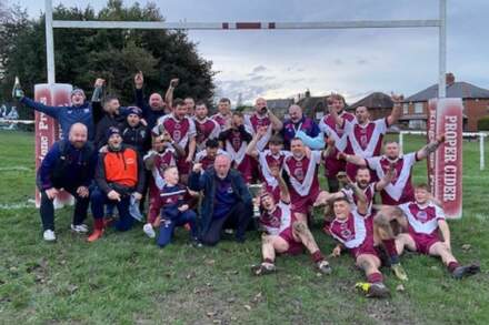 Thornhill Trojans celebrate after being crowned champions