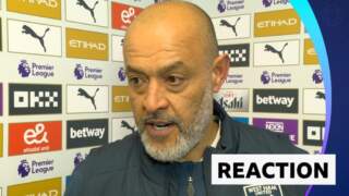 Manchester City 3-0 West Ham United: Nuno Espirito Santo post match interview and reaction