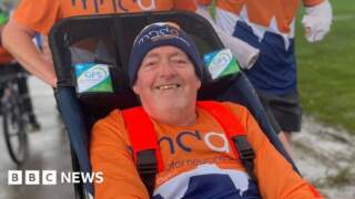 Kevin Sinfield completes Sheffield leg of MND ultramarathon
