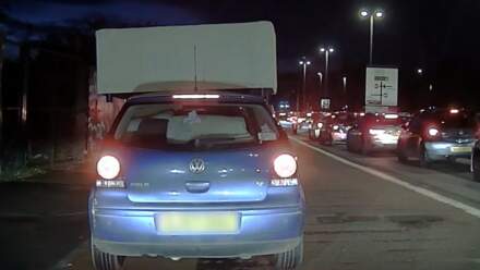 Police stop driver balancing sofa on car roof in Leeds