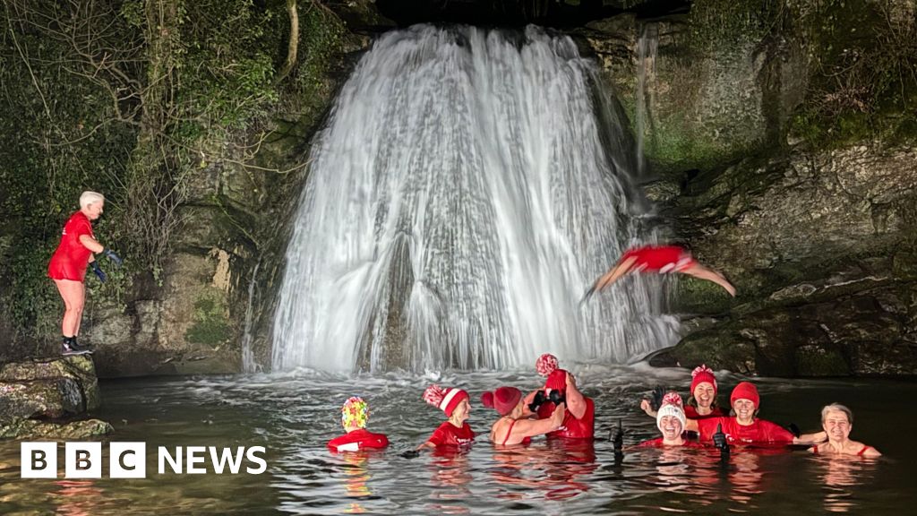 Night time dip at Malham waterfall raises money for homeless
