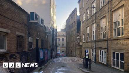 Giant excavator will ‘nibble’ away at unsafe Bradford building