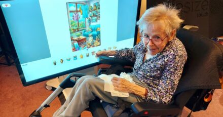 Care home residents get gaming with new sensory touch pad suitable for dementia