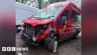 School minibus found damaged after pupils' appeal