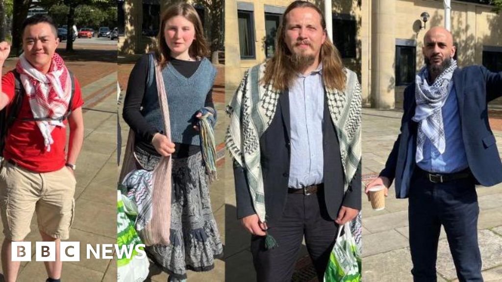 Palestine protesters jailed for criminal damage