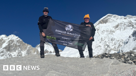 Couple conquer Everest trek for air ambulance