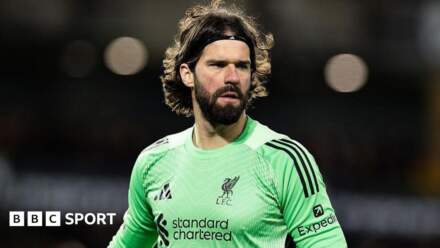 Alisson: Liverpool goalkeeper out of Champions League tie with Galatasaray but could face Tottenham in Premier League