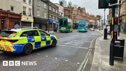 Pedestrian in hospital after being hit by bus