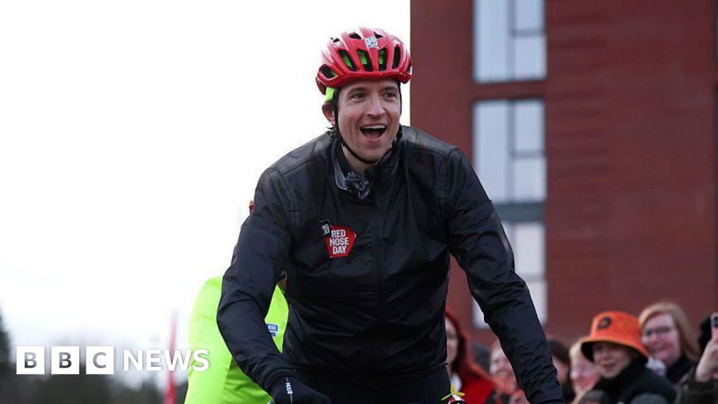 Greg James greeted by Long Boi fans in York