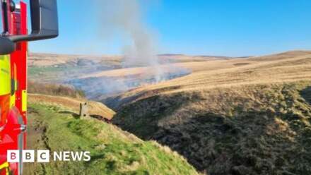 Warning issued after first moorland fire of year