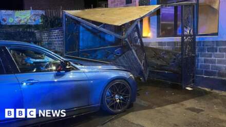 Men hurt as car crashes into pub smoking shelter