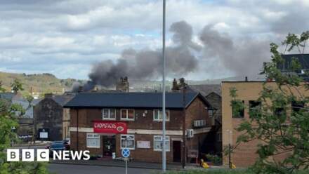 Firefighters tackle large blaze at industrial unit