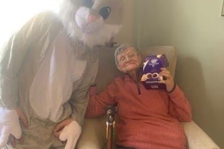 Heart-warming pictures as Easter Bunny pops up at Goole care home