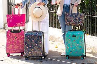 Say bye to boring luggage with these beautiful colourful suitcases which fit Ryanair guidelines (aff)