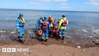 Teenager injured in beach rock fall