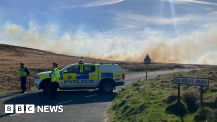 Public urged to stay away as moor fires burn
