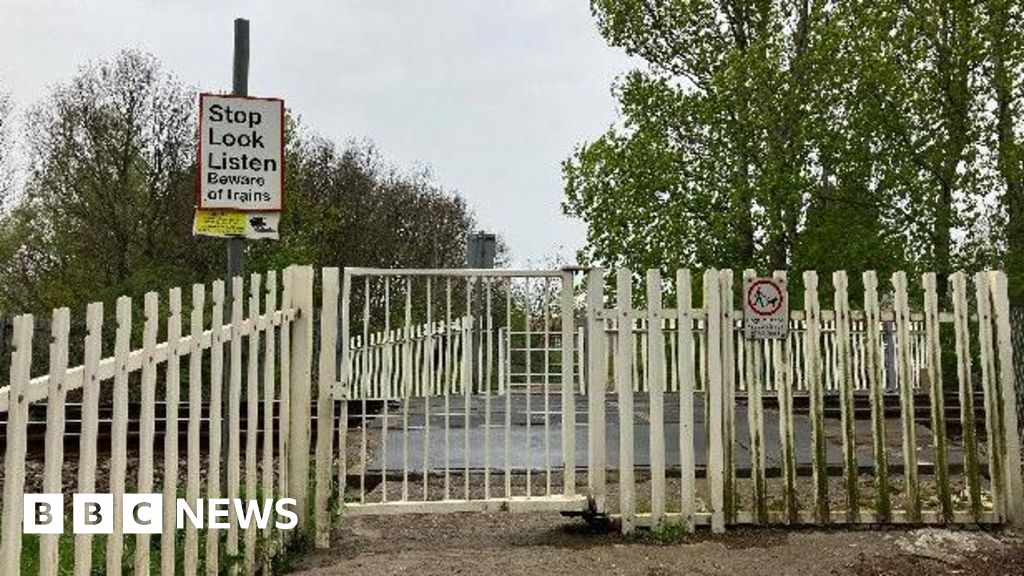 Level crossing warning after youths 'play chicken'