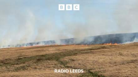 Fire crews battling moor blaze for second day