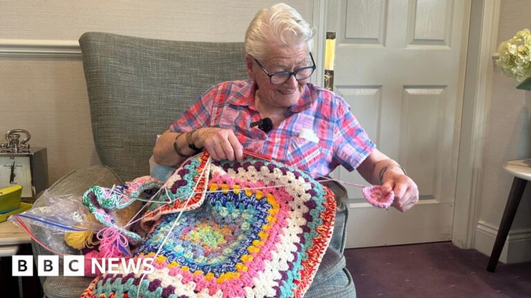 The woman making comfort blankets for Bradford's babies