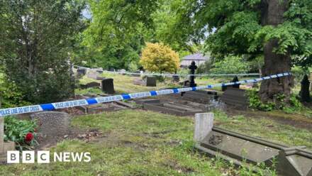 Police investigating church gravestone tampering
