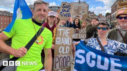 Protesters demand end to sewage pollution