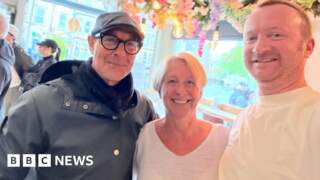 Hollywood star Tucci stops by for beer in Ilkley
