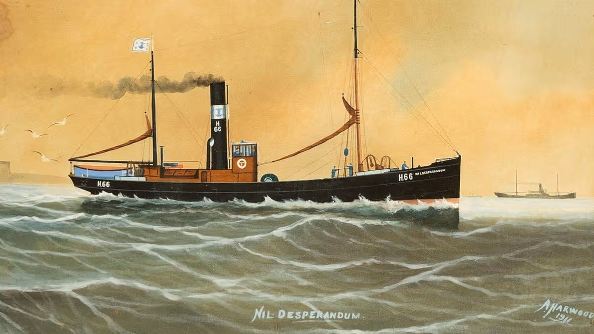 Rare painting of Victorian Hull trawler that was sunk by a U-boat is to go under the hammer