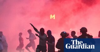 Clashes in Paris after PSG win Champions League final – video