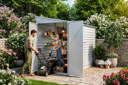 This large outdoor steel shed is now £159 with savings of up to 52% (aff)