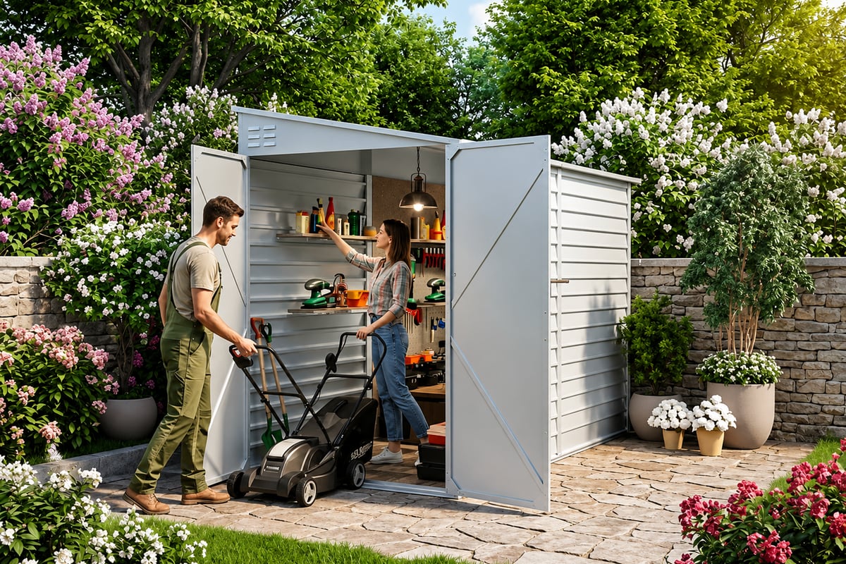 This large outdoor steel shed is now £159 with savings of up to 52% (aff)