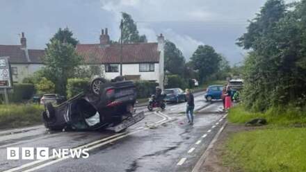 Speed safety calls after village car crash