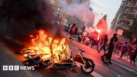 Paris riots: Hundreds arrested and dozens of police injured in France after Champions League final