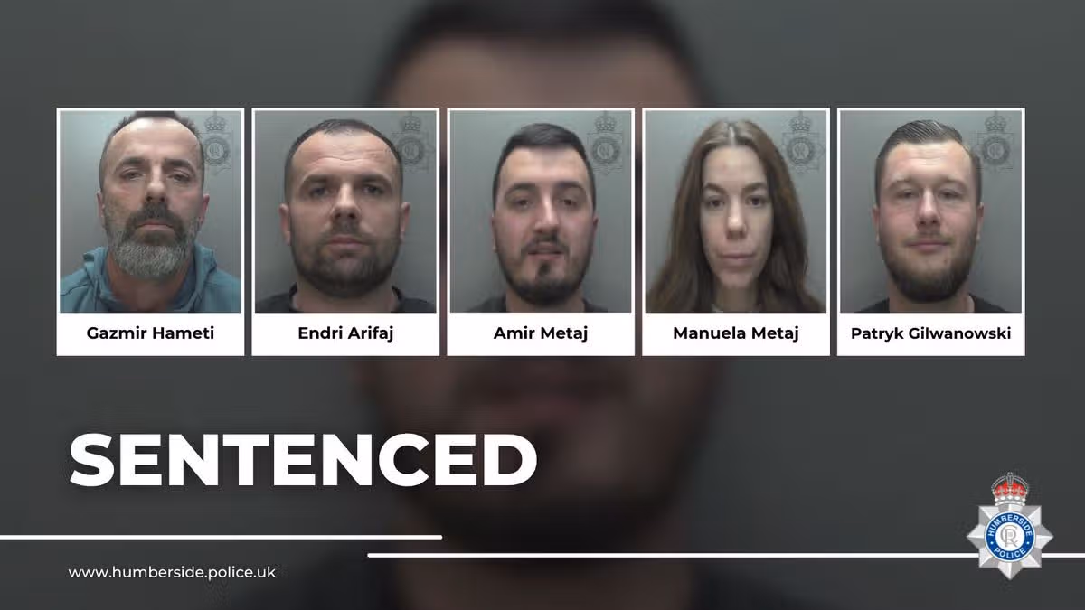 Five members of organised gang in court after stash houses raided