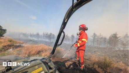 West Yorkshire crews tackle large moorland fire near Silsden