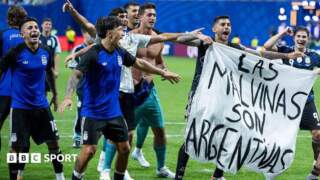 World Cup 2026: Fifa ‘assessing reports’ after Argentina players hold Falklands banner