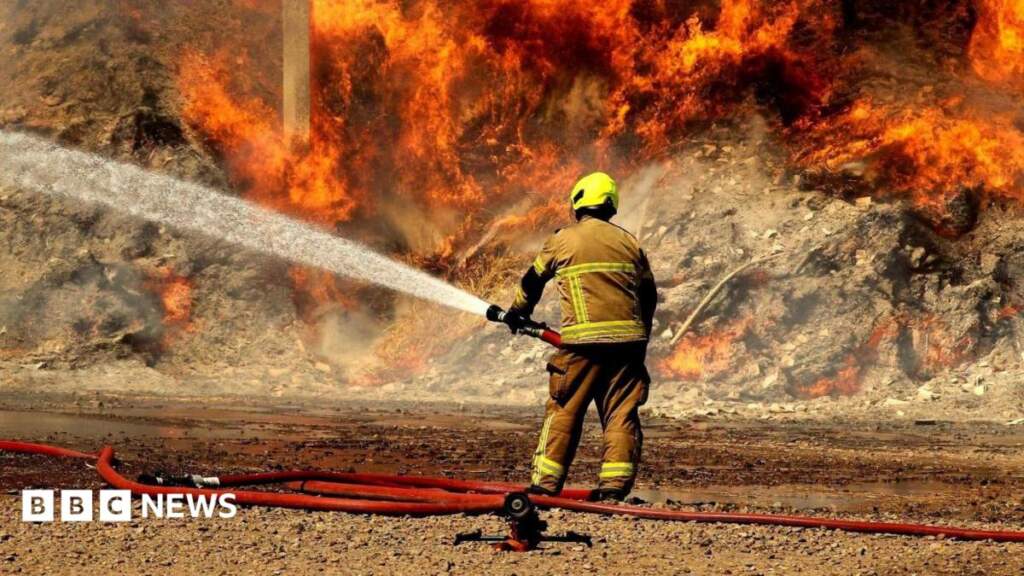 Three barns of hay destroyed in Fosterhouses fire