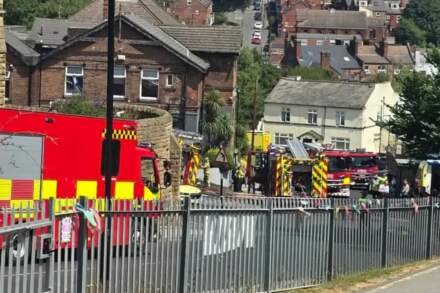 Sheffield house blaze sees massive firefighter response asresidential street closed