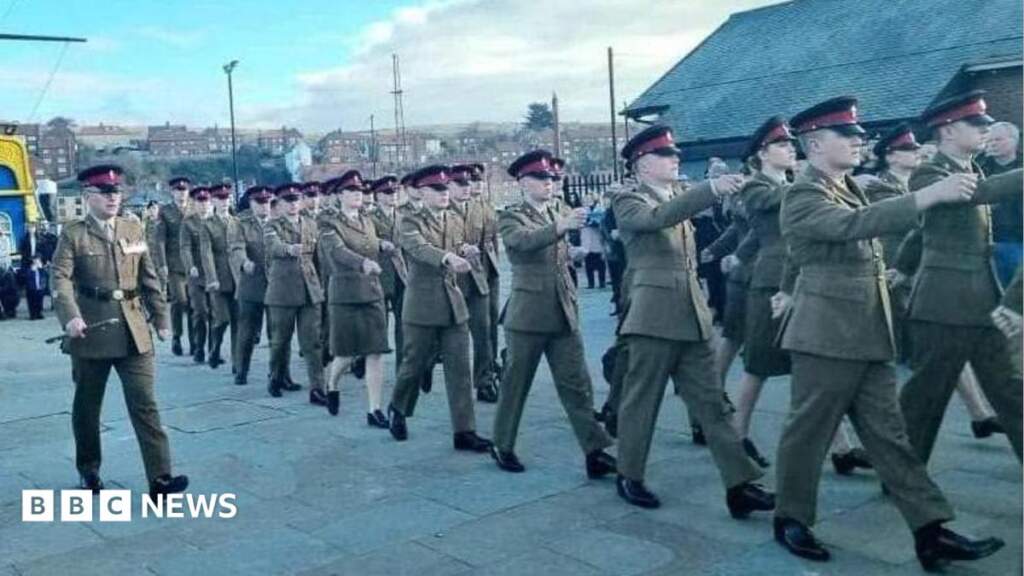 Parade in Whitby as battalion granted freedom of the town