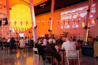 Fans watch England at Wakefield Exchange