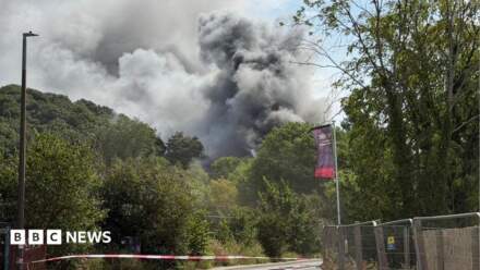 Firefighters tackling blaze at Huddersfield recycling depot
