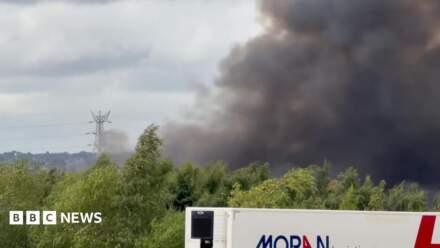 Fire crews tackle pallet fire at Leeds industrial unit