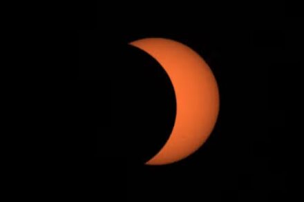Timelapse of the 2026 solar eclipse as seen from East Yorkshire