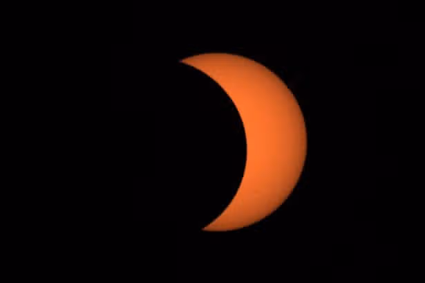 Timelapse of the 2026 solar eclipse as seen from East Yorkshire
