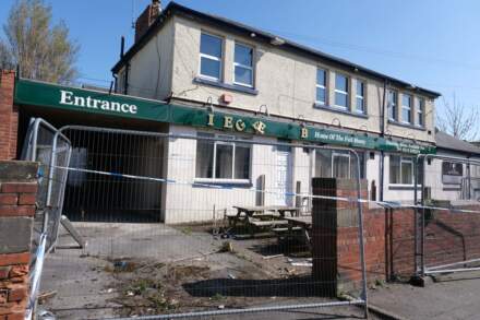Full Monty club goes up in flames on Sheffield estate as firefighters tackle blaze