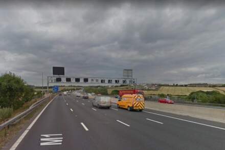 M1 northbound closed near Wakefield as car and HGV crash causes massive 4-lane diesel spill
