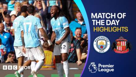 Man City beat Sunderland in eight-goal thriller to go three points clear